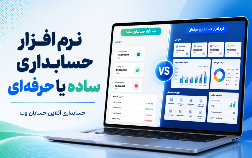simple vs professional accounting software hesabanweb